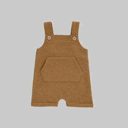 Sleeveless Overalls - Brown