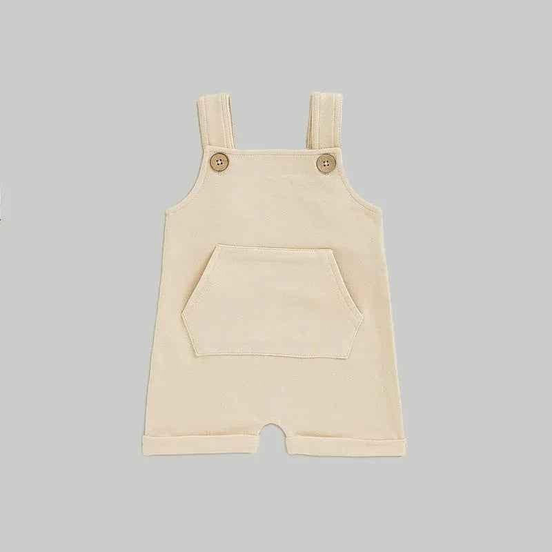 Sleeveless Overalls - Cream