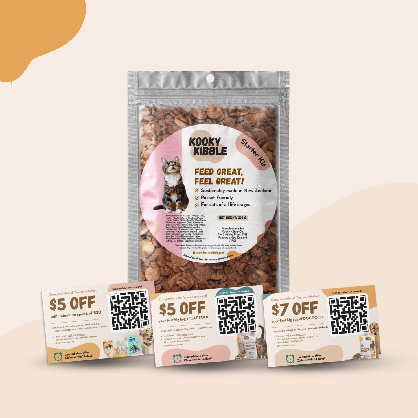 New Zealand Cat Food with Grains for All Life Stages (3/9 KG)
