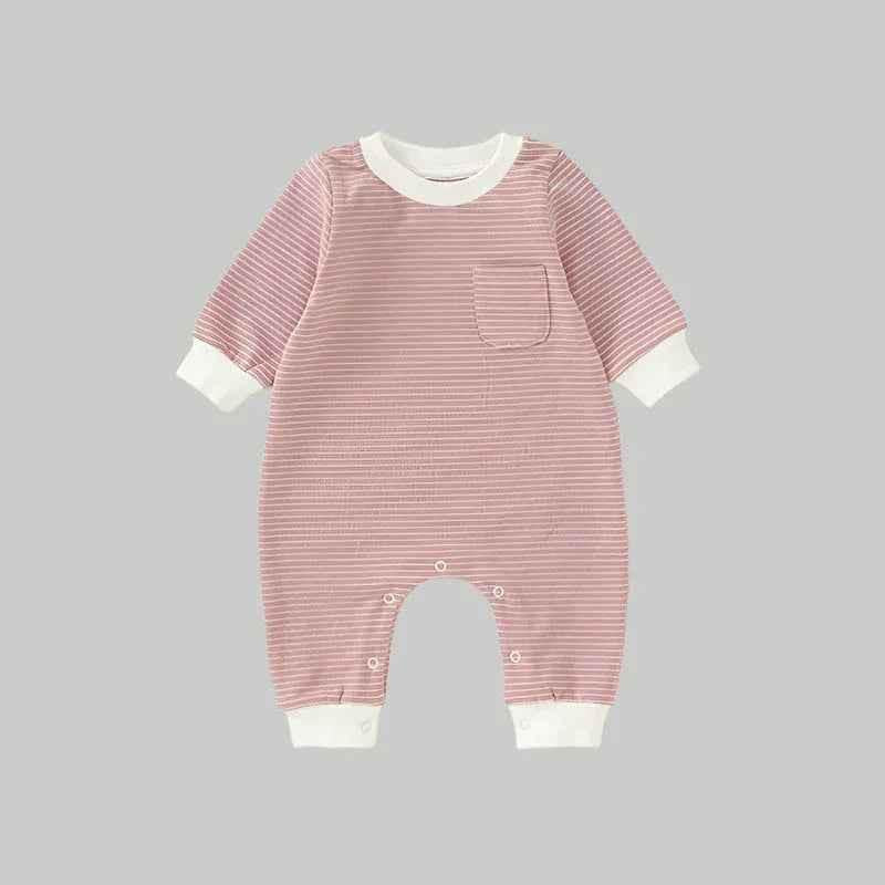 Striped Coveralls - Salmon