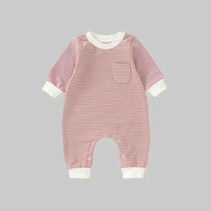 Striped Coveralls - Salmon