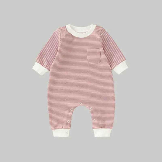 Striped Coveralls - Salmon