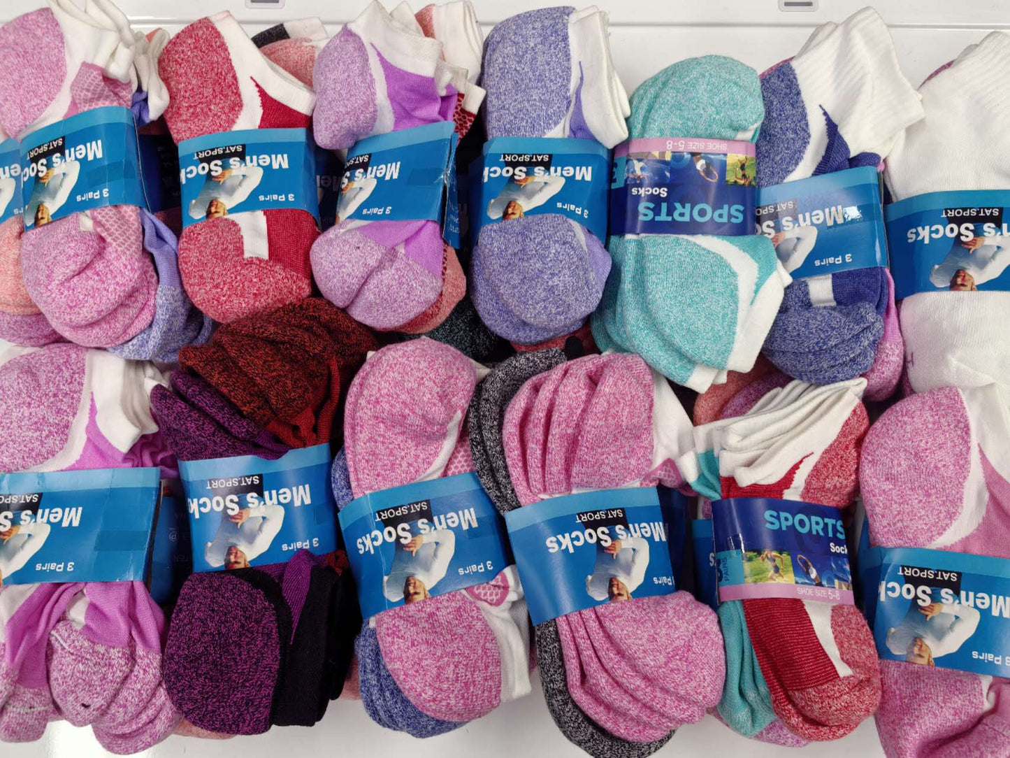 12 pairs Breathable Ankle Compression Sports Socks Size 3-8 Random Bulk Sale dealonline.co.nz