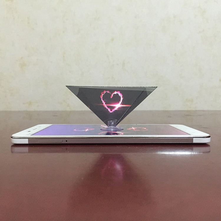 10 PCS 3D Pyramid Magic Projection Mobile Phone Simple Holographic Projection Film