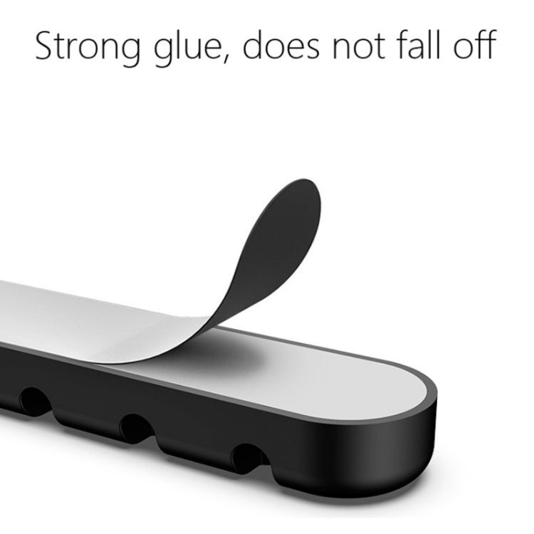 5 PCS 4 Holes Bear Silicone Desktop Data Cable Organizing And Fixing Device