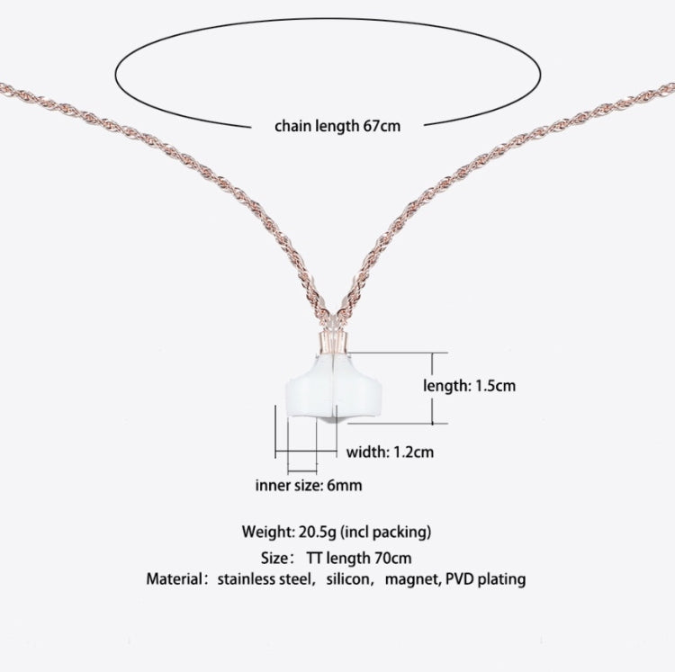 AIRPODS Wireless Headset Anti-lost Chain Strong Magnetic Sleeve Titanium Steel Stainless Steel Color Retention Anti-lost Necklace