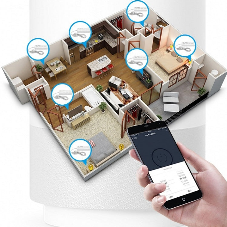 Home Office Wifi Mobile Phone Remote Control Timer Switch Voice Control Power Strip