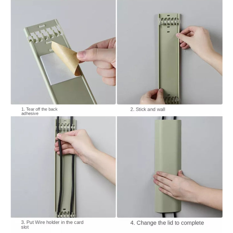 BF1805 5 PCS Plastic Concealed Cable Stick-On Cable Management Box