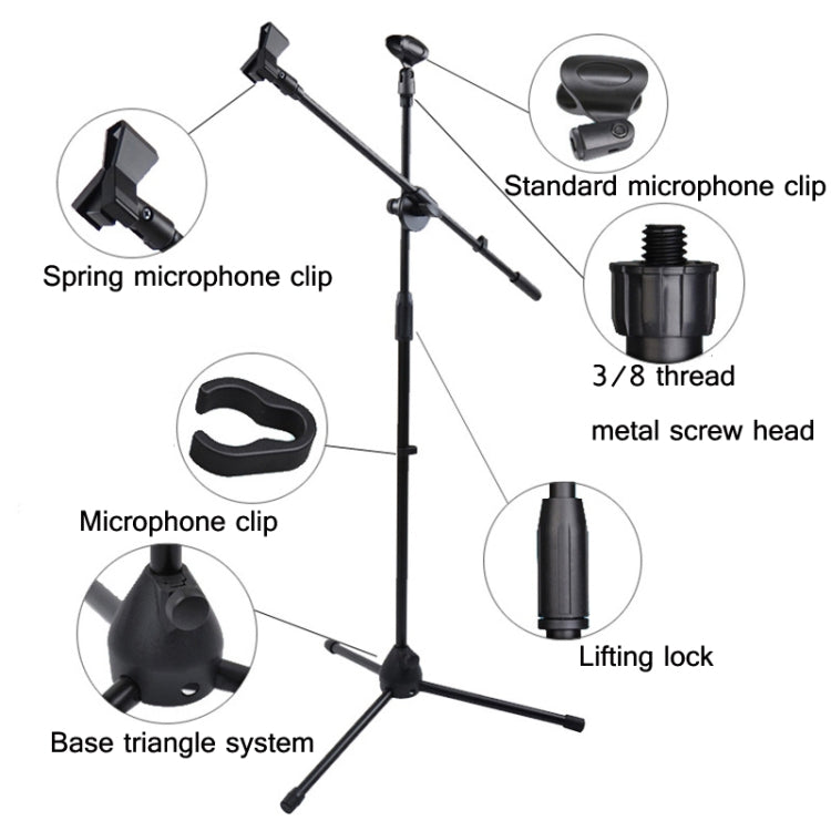 Live Microphone Lift Stand Floor Microphone Stand Stage Performance Vertical Tripod