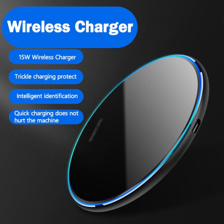 X8 15W QI Round Acrylic Mirror Wireless Charger