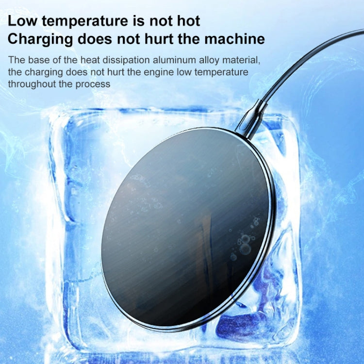 X8 15W QI Round Acrylic Mirror Wireless Charger