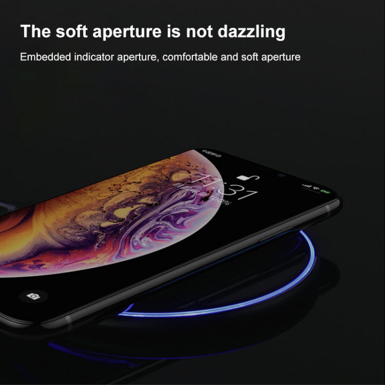 X8 15W QI Round Acrylic Mirror Wireless Charger