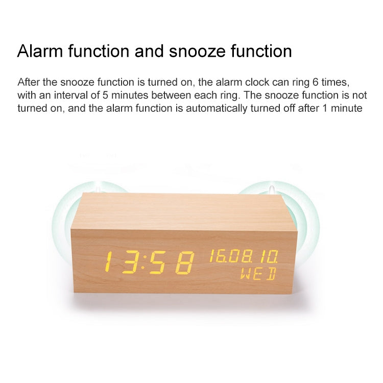 Wooden Clock Bluetooth Speaker