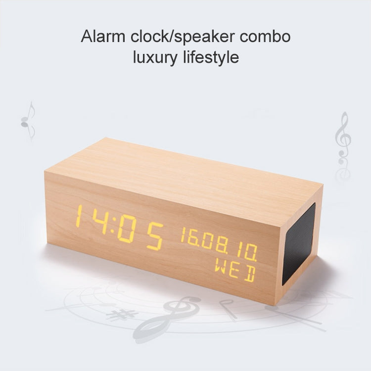 Wooden Clock Bluetooth Speaker