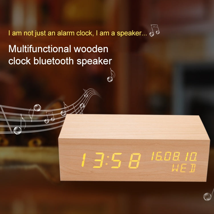 Wooden Clock Bluetooth Speaker