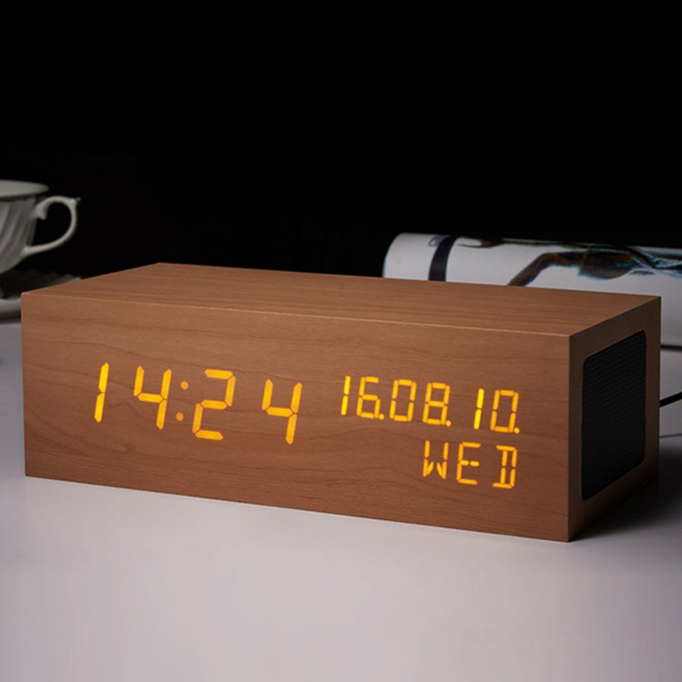 Wooden Clock Bluetooth Speaker