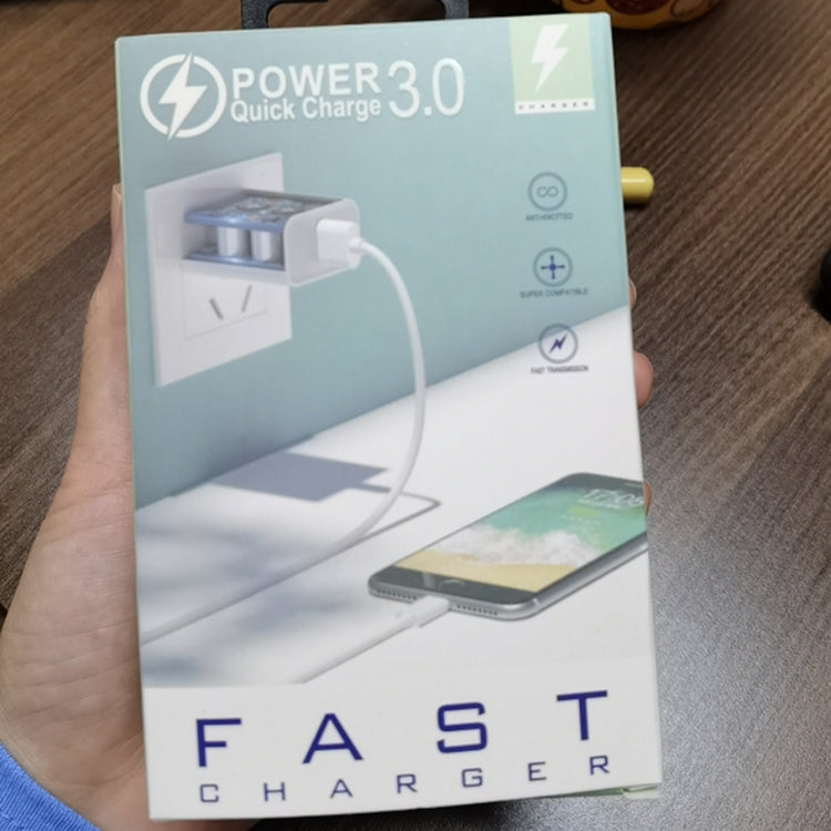 18W PD + QC 3.0 Fast Charge Travel Charger Power Adapter With LED Indication Function