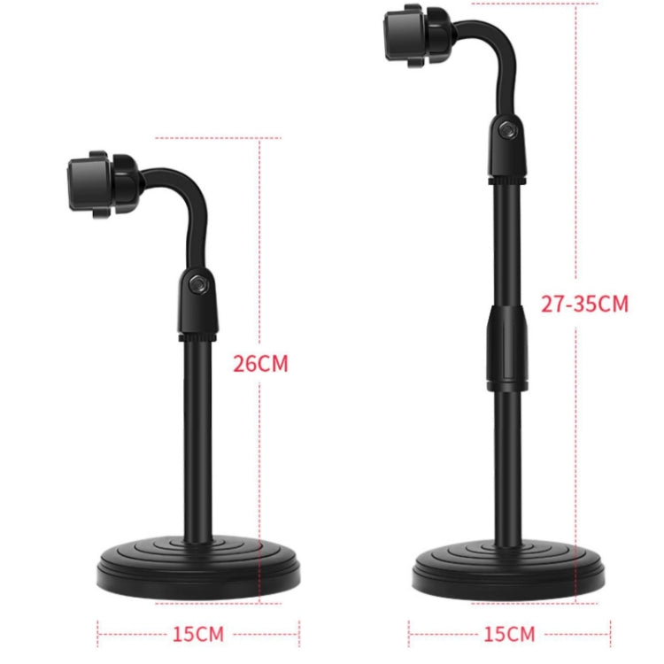 4 PCS Desktop Stand Mobile Phone Tablet Live Broadcast Stand Telescopic Disc Stand