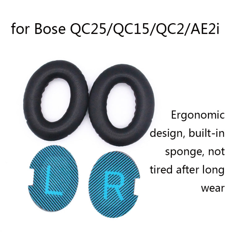 2 PCS Headset Sponge Cover Earmuffs For Bose QC25 / QC15 / QC2 / QC35 / AE2i