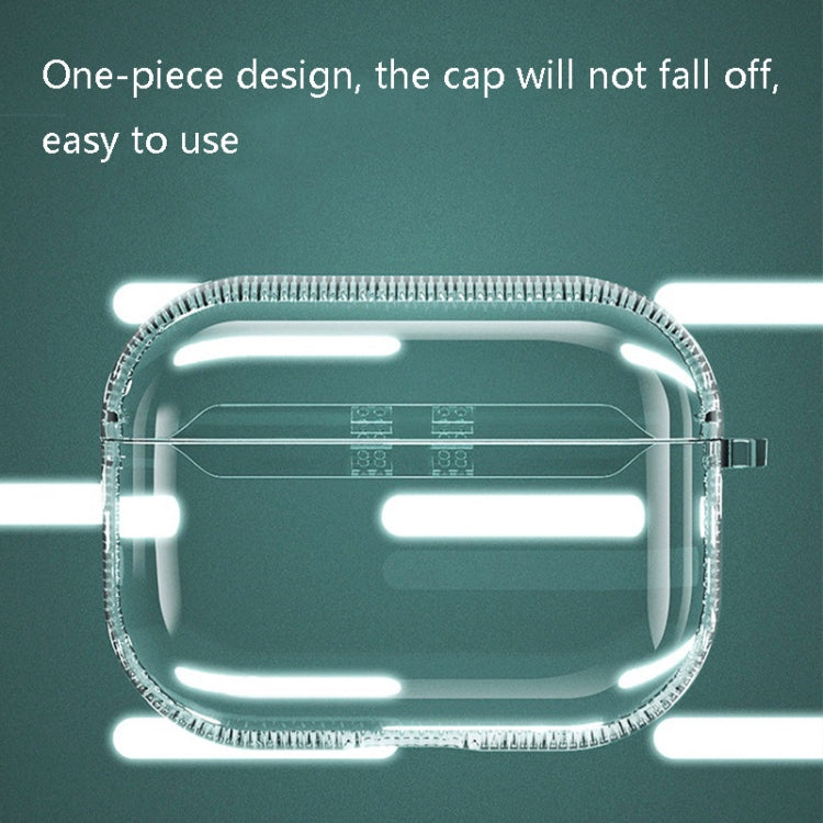 2 PCS Earphone Protective Cover TPU Airbag Transparent Protective Shell For AirPods Pro