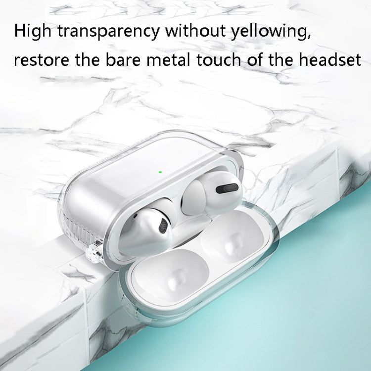 2 PCS Earphone Protective Cover TPU Airbag Transparent Protective Shell For AirPods Pro