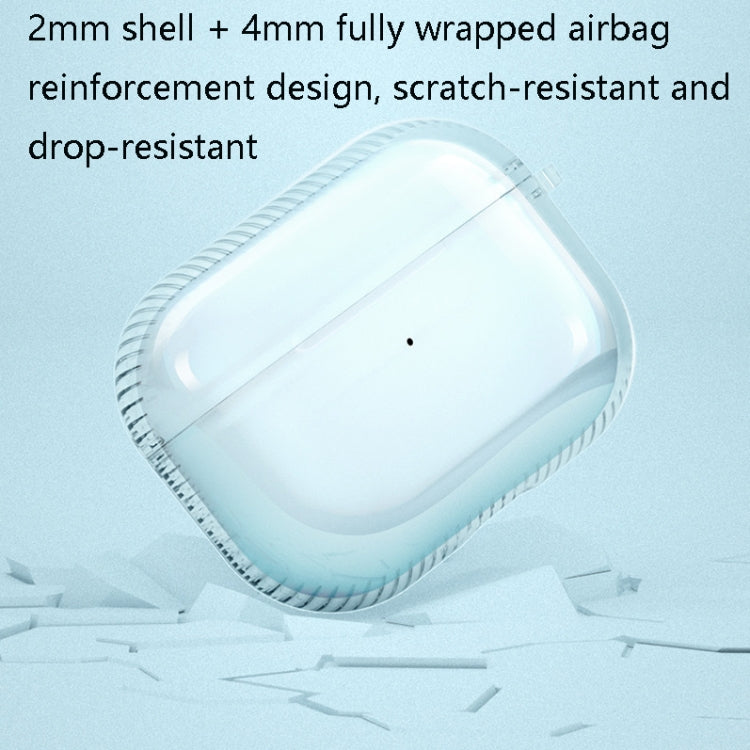 2 PCS Earphone Protective Cover TPU Airbag Transparent Protective Shell For AirPods Pro
