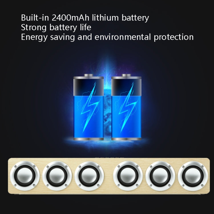 M1 Bluetooth Speaker Alarm Clock Wooden Wireless Desktop Loudspeaker