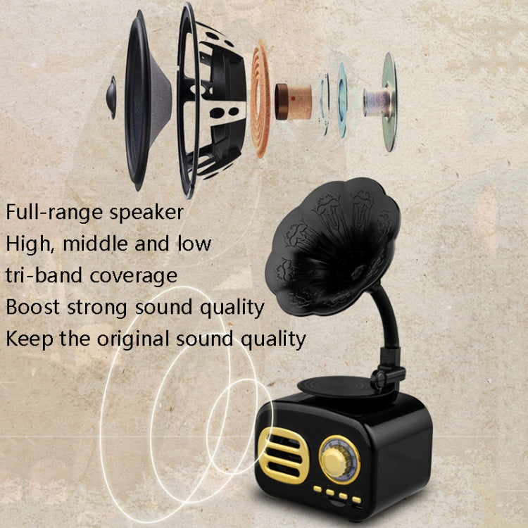 Ft-05 Wireless Retro Bluetooth Speaker Gramophone Mini Player