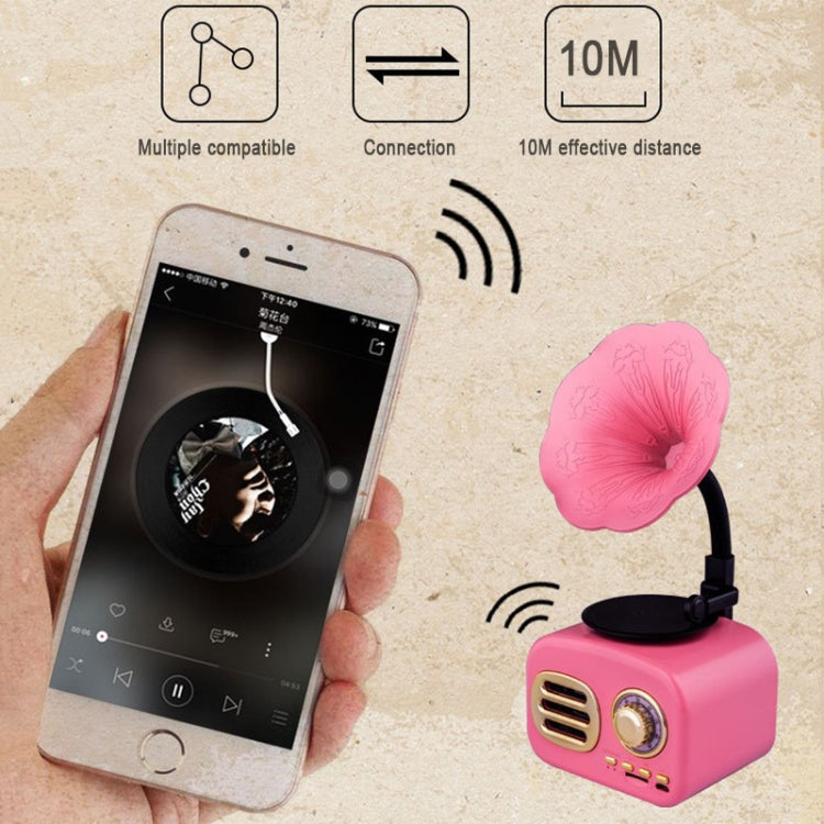 Ft-05 Wireless Retro Bluetooth Speaker Gramophone Mini Player