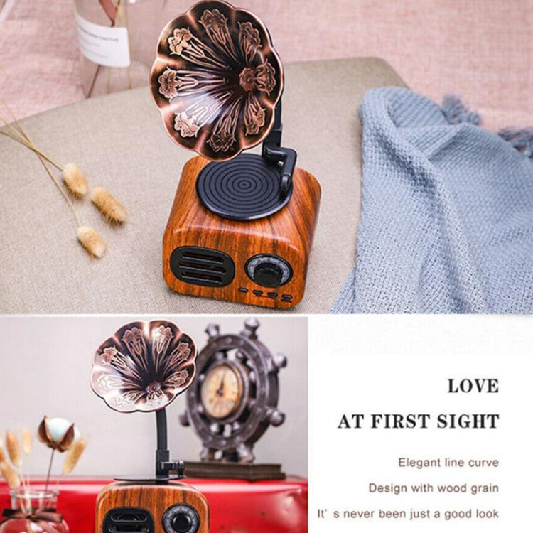 Ft-05 Wireless Retro Bluetooth Speaker Gramophone Mini Player