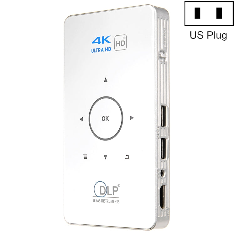 C6 1G+8G Android System Intelligent DLP HD Mini Projector Portable Home Mobile Phone Projector，