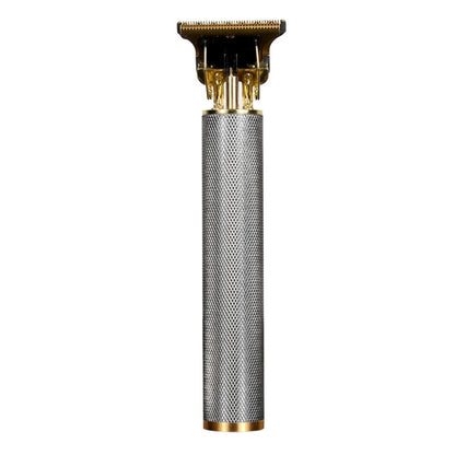 Hollow T-Shaped Steel Head Hair Trimmer USB Charging Carving Electric Hair Clipper, Steel Head (Black), Steel Head (Gold), Steel Head (Silver), Steel Head (Gradient)