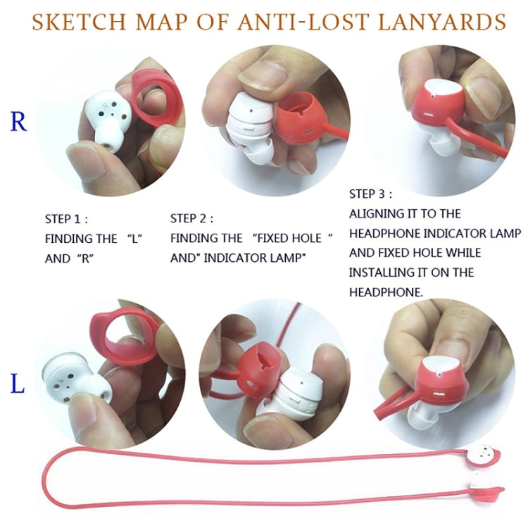 3 PCS Bluetooth Headphone Sports Silicone Anti-Lost Rope For Samsung GALAXLBuds 1 / 2