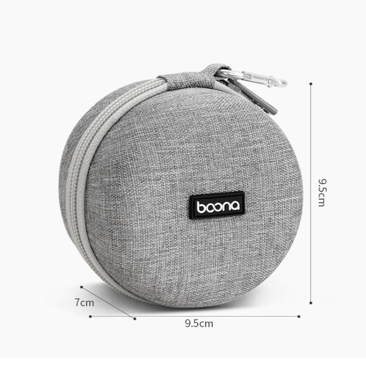 Baona BN-F009 Oxford EVA Storage Bag Box with Carabiner for Headphone / Earphone & Data Cable
