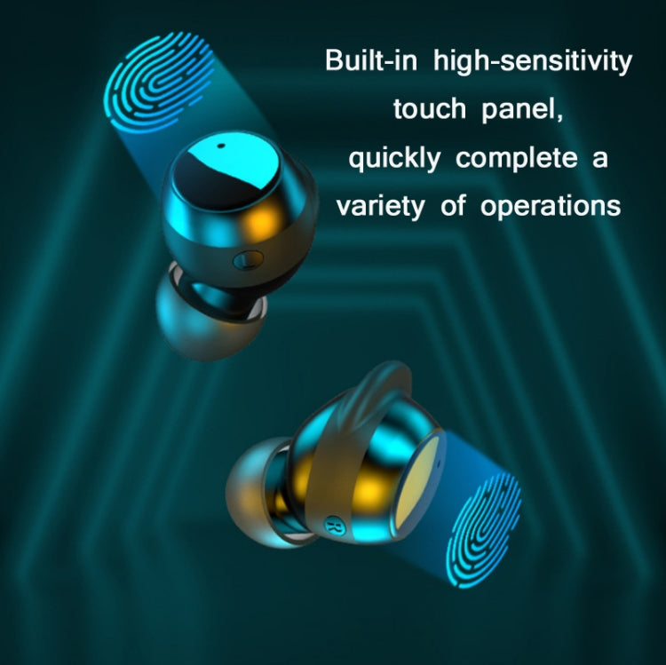 TWS-22 Bluetooth 5.0 In-Ear Sports Waterproof Noise Cancelling Touch Control Mini Headphones