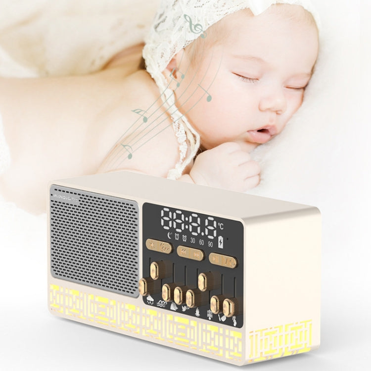 Manovo V1 Desktop White Noise Sleep Aid Speaker Home Alarm Clock Bluetooth Speaker