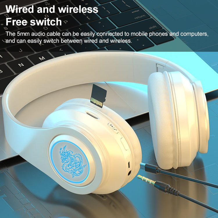 B39 Wireless Bluetooth Headset Subwoofer With Breathing Light Support TF Card