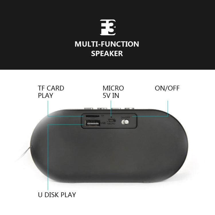 F3 Retro Wood-Grain Mini Bluetooth Speaker Support TF Card