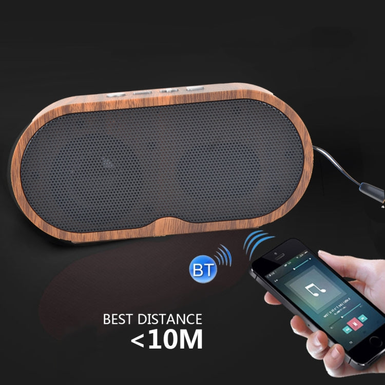 F3 Retro Wood-Grain Mini Bluetooth Speaker Support TF Card
