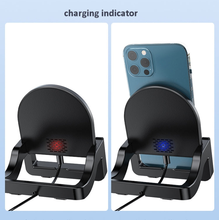 KH-18 15W Vertical Wireless Fast Charger with Phone Holder