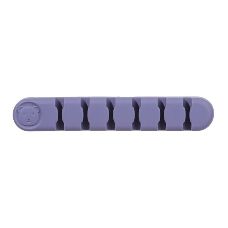 6 Holes Bear Silicone Desktop Data Cable Organizing And Fixing Device
