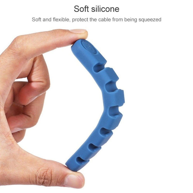 6 Holes Bear Silicone Desktop Data Cable Organizing And Fixing Device