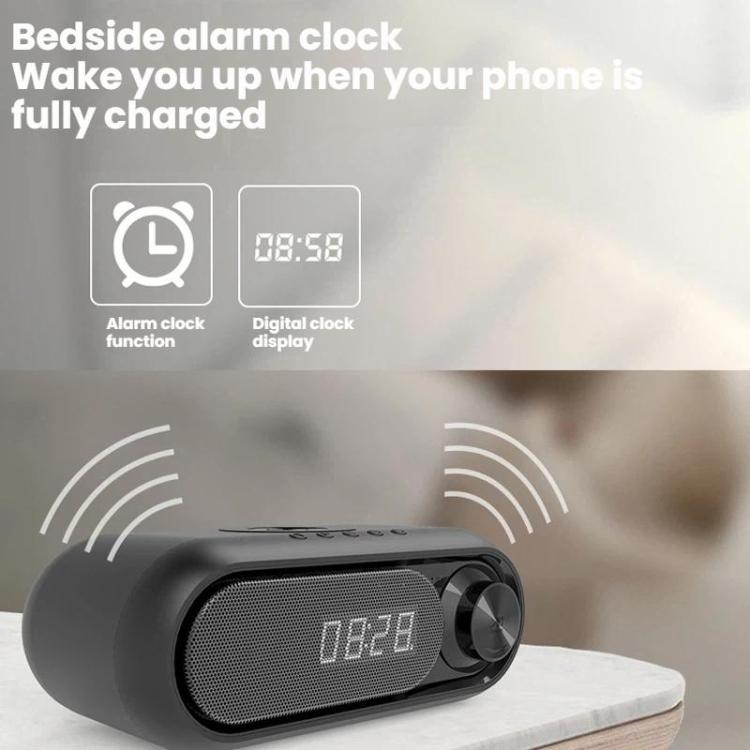 Wireless Charging Bluetooth Speaker Desktop LED Clock