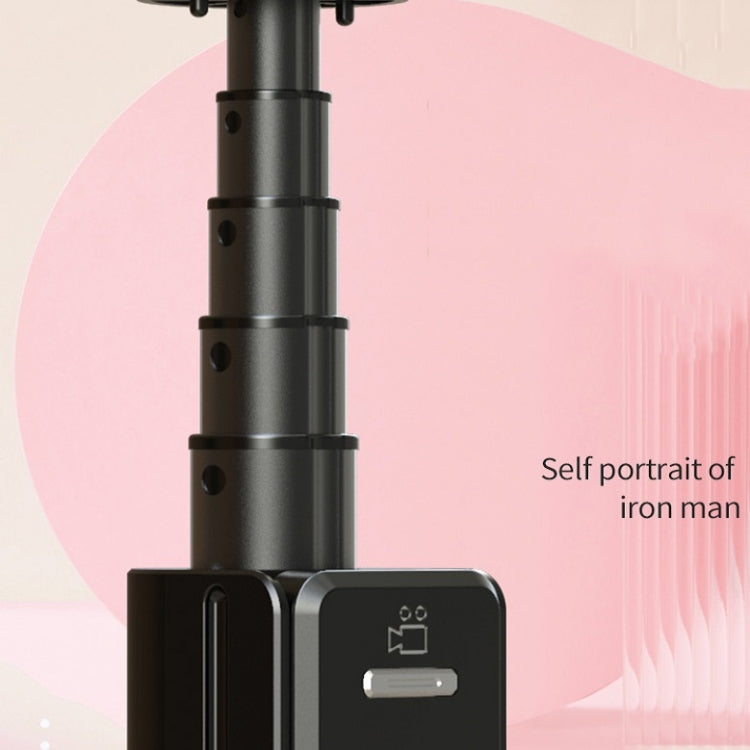 Integrated Bluetooth Selfie Stick With Vibrato Remote Control Makeup Mirror