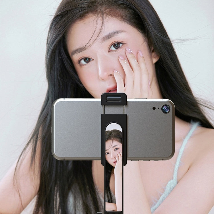 Integrated Bluetooth Selfie Stick With Vibrato Remote Control Makeup Mirror