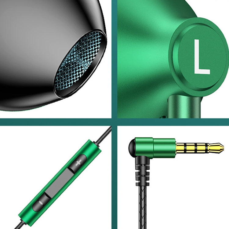 TS6800 3.5mm Metal Elbow Noise Cancelling Wired Game Earphone