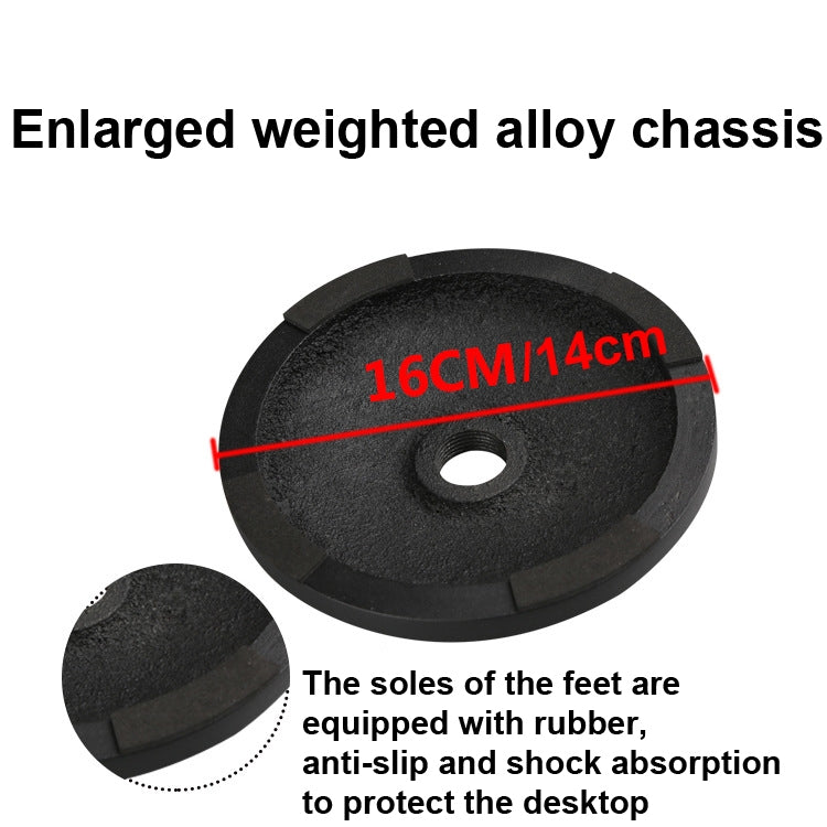 LKT-300 30-65cm Full Metal Disc Base Dual Microphone Stand,Size: