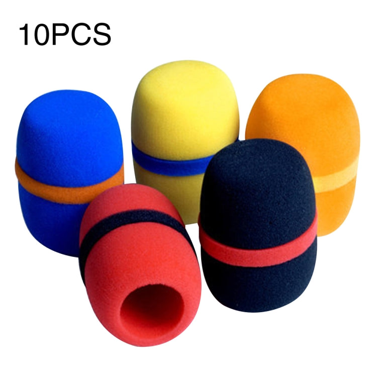 10 PCS Handheld Dust Proof Soft Sponge Microphone Cover