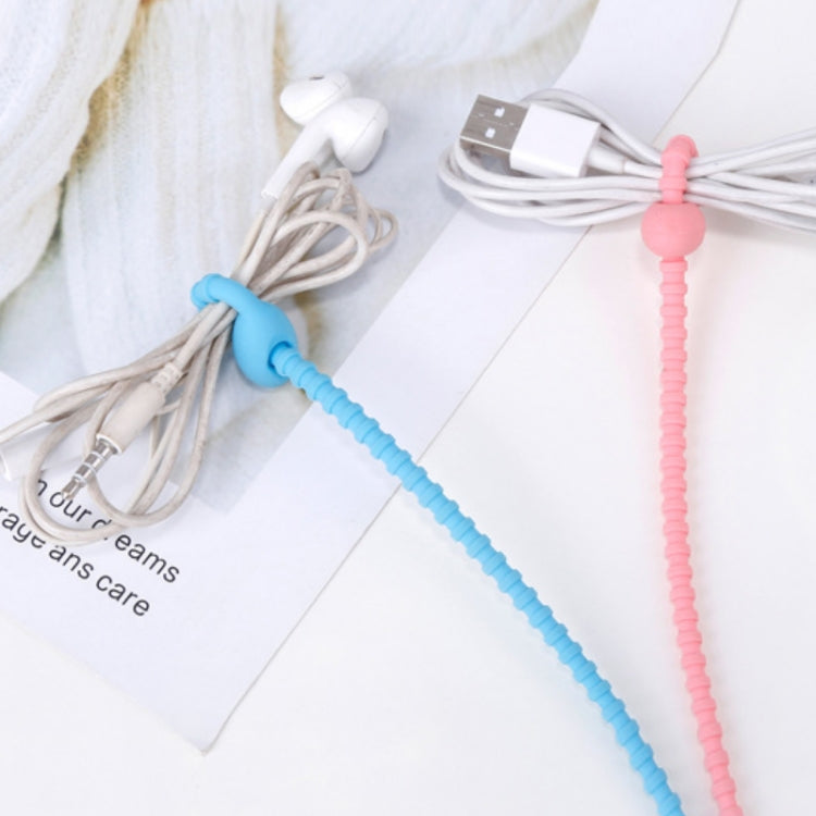 20 PCS Silicone Data Cable Storage Strap Cable Organizer