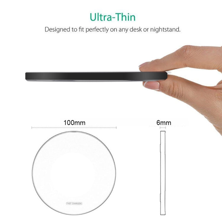 20W QI Metal Mirror Ultra-thin Wireless Charger
